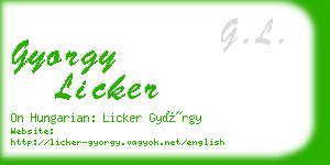 gyorgy licker business card